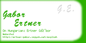 gabor ertner business card